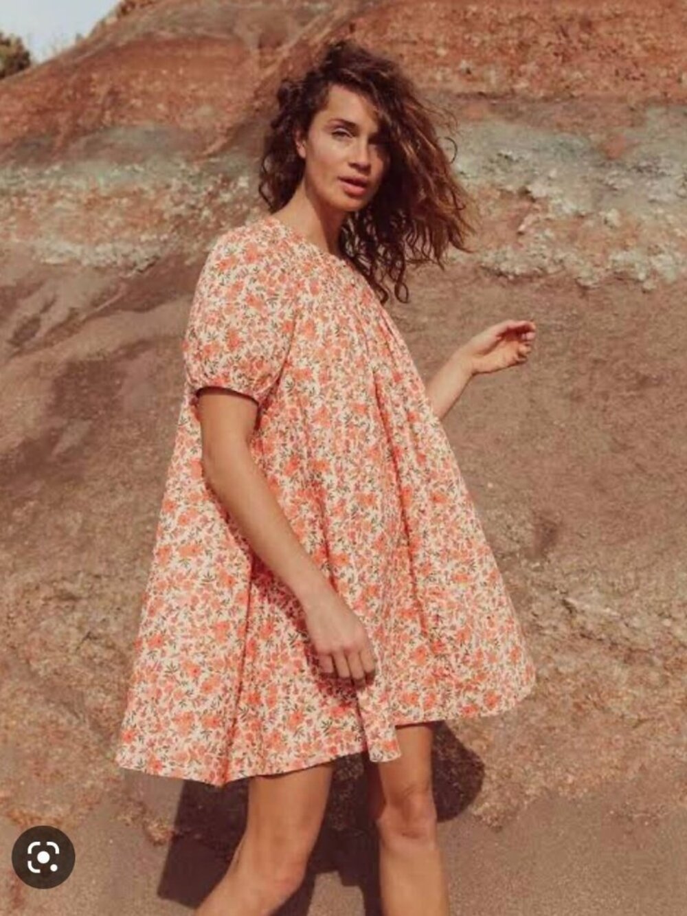 Oak Meadow Minipuff Dress in Piper Pink - Picture 1 of 5